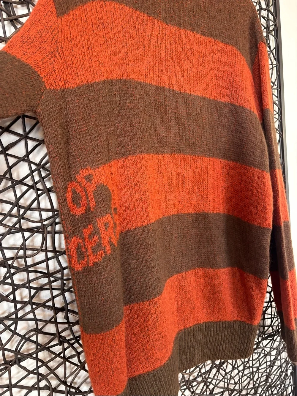 Band Of Outsiders FW19 Italian Mohair Stripe Sweater XL Made in Italy